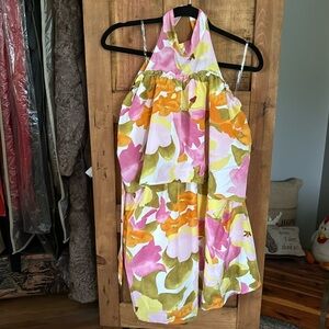 Halter floral dress NWT